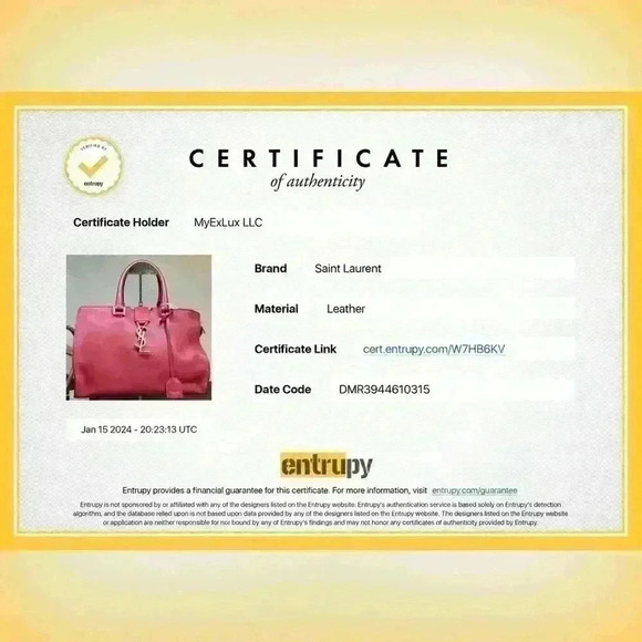 Entrupy Authentication (FOR Non Hermes
Premium Items) - Picture 8 of 16